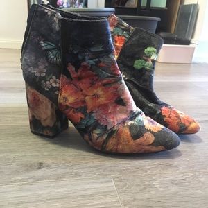 Floral Ankle Boots